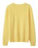 Women's Round Neck Cashmere Sweater - 100% Knit, Versatile Long Sleeve for Autumn/Winter Business Casual
