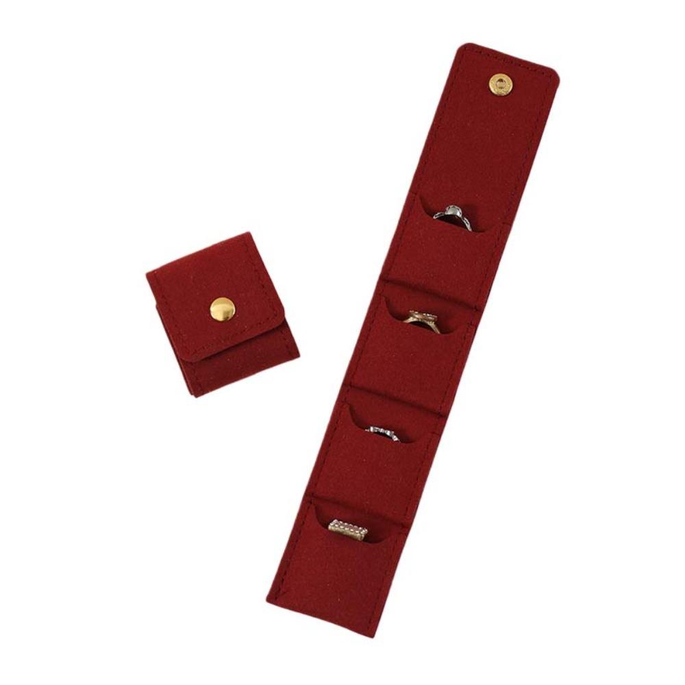 Microfiber Velvet Necklace Ring Packing Bag Foldable Earrings Organizer Travel