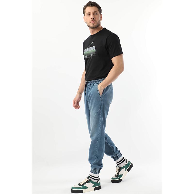 Men's Elastic Waist Jogger Pants Blue