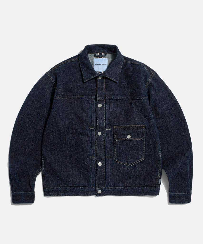 Espionage Type 1 Selvedge Denim Trucker Jacket Dark Indigo