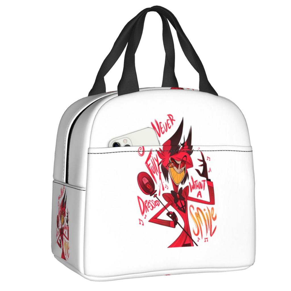Custom Hazbins TV Show Animation Hotel Lunch Bag Men Women Thermal Cooler Insulated Lunch Boxes for Kids School