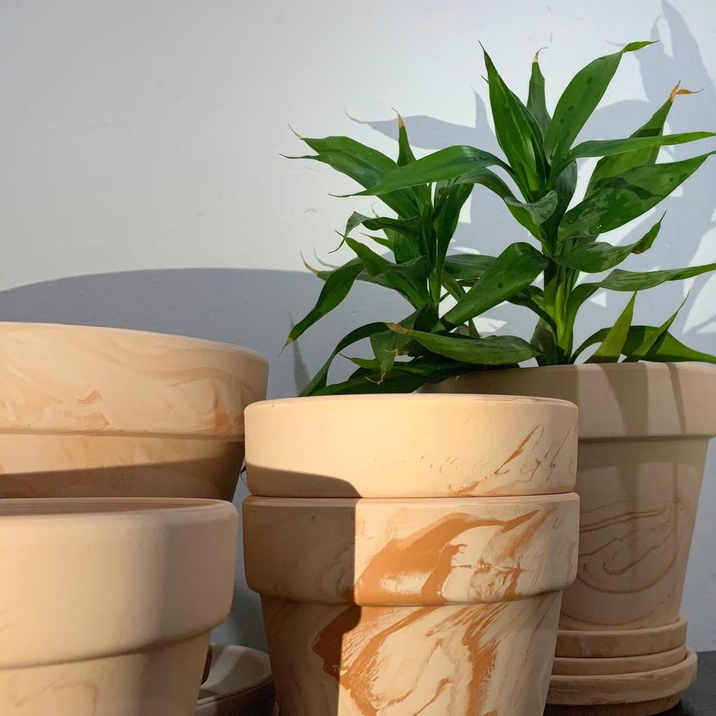 Nordic Style Macchiato Terracotta Flower Pot - Large, Breathable Red Clay with Kiln-Changed Color