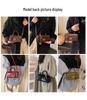 Glossy Women's Shoulder Bag with Vintage Key Pendant - 2025 Autumn/Winter Collection