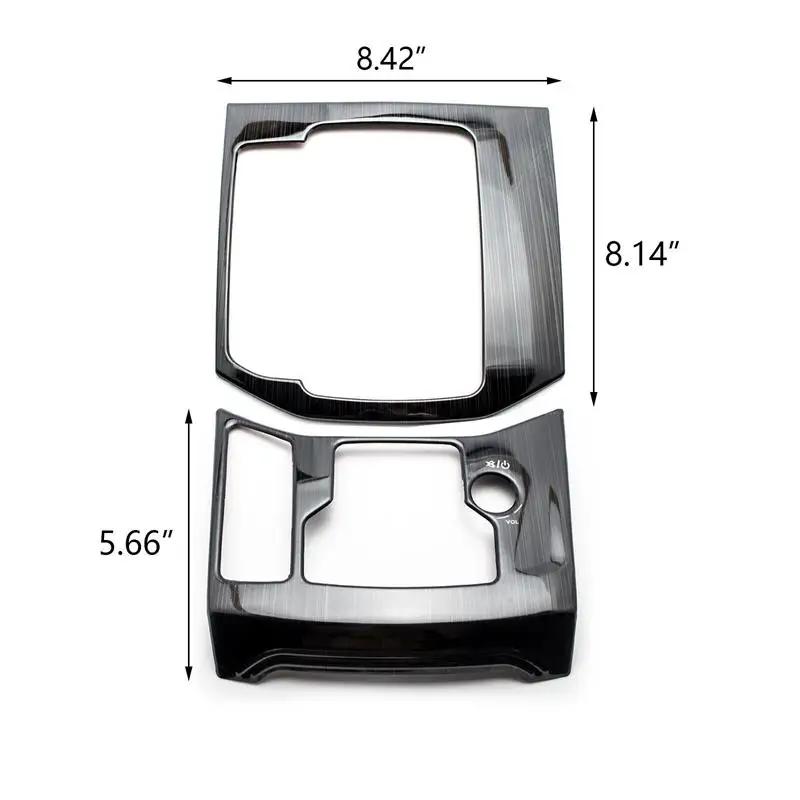 2Pcs Carbon Fiber Car Center Console Gear Shift Panel Frame Cover Trim Sticker Interior Protection Accessories for Mazda CX-5 CX5 2017-2021