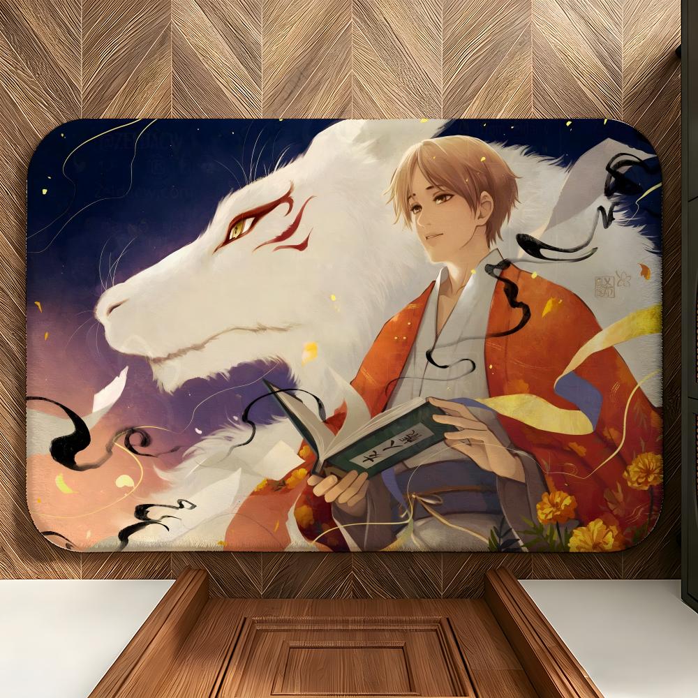 Anime NNatsume's Book of Friends Floor Mat Soft Flannel Floor Mat  Suitable for Entryways, Living Rooms, Bedrooms, and Bathrooms