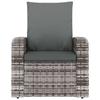 VidaXL Fauteuil inclinable de jardin avec coussins gris résine tressée 364104