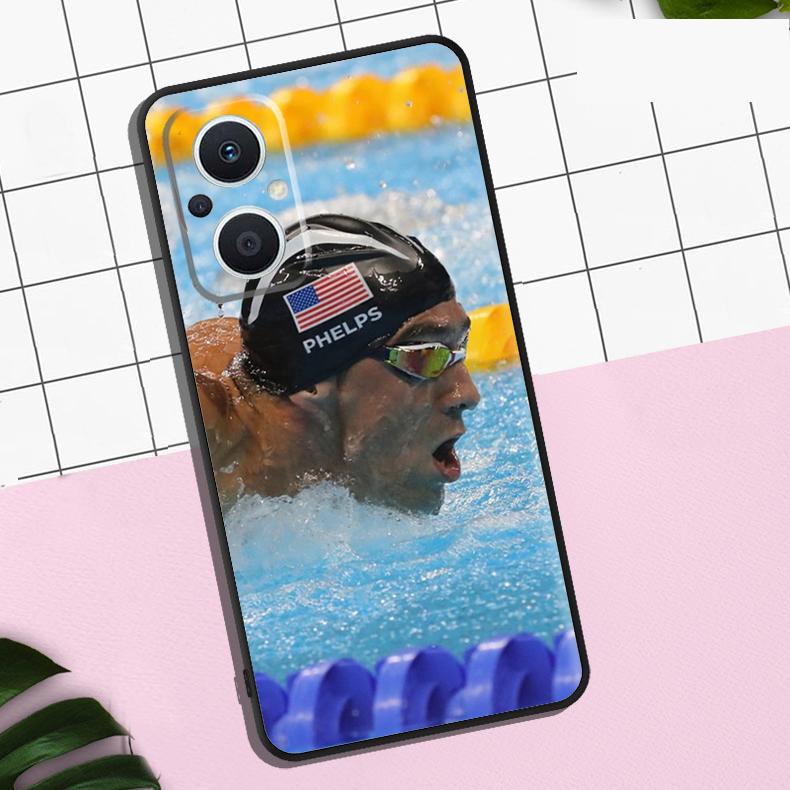 

Michael Phelps Swimming Case For OPPO Reno 13F 13 12 12F 11 11F 8T 7 8 10 Pro OPPO Find X8 Pro X6 X3 X5 Lite Cover OPPO Find X3 Lite