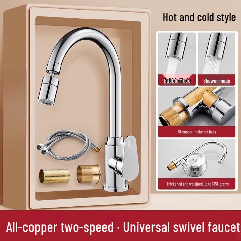 Handom Kitchen Sink Faucet with Hot & Cold Water