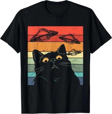 Lustiges Katzen-T-Shirt Galaxie-Katzen-Shirt