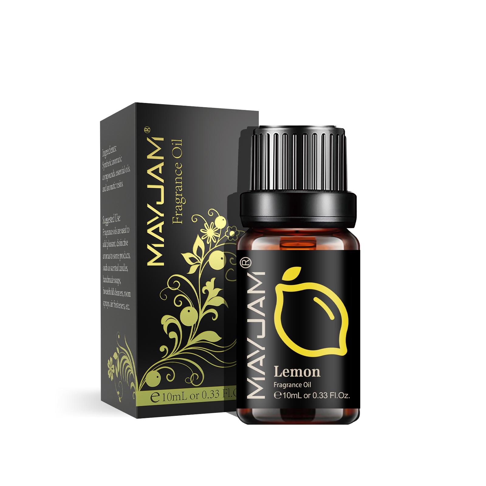 

MAYJAM 10 мл Фруктові ефірні олії Вишня Полуниця Манго Фруктові олії для зволожувача повітря Освіжувач повітря Дифузор DIY Фрукти Парфуми Догляд за шкірою та волоссям Lemon