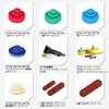 SPTA Air Angle Mini Pneumatic Hand Sanding Tool with and Grinding Random Orbital Air Sander with 9 Polishing 6 Wool and 18 Sanding Discs Sander,
