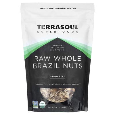 Terrasoul Superfoods Raw Whole Brazil Nuts, Unroasted, 16 Oz (454 G)