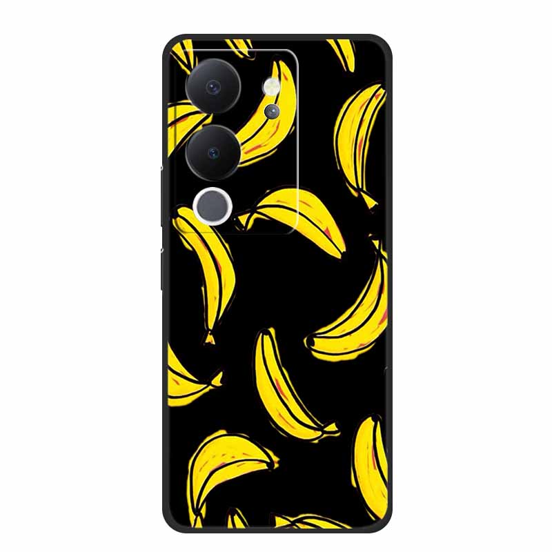 Funda For Vivo V30 Lite Case Cute Cartoon Cat Black Silicone Shockproof Soft Phone Cases For Vivo V30 Lite Back Cover Case Bag
