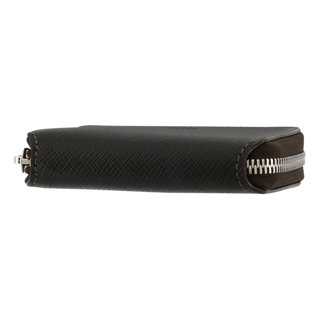 Portchei Piele Naturală Panama 729622 Etui Card Piele de Vacă Negru [Takeokikuchi] Pentru Bărbați [01]