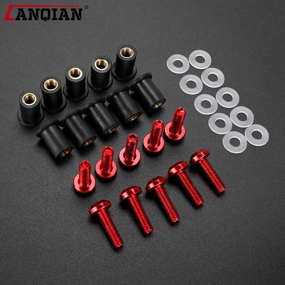 10PCS Fairing Screw For HONDA AfricaTwin XRV750 XRV 750 XRV650 XRV 650 Africa Twin Motorcycle Accessories Windscreen Bolts