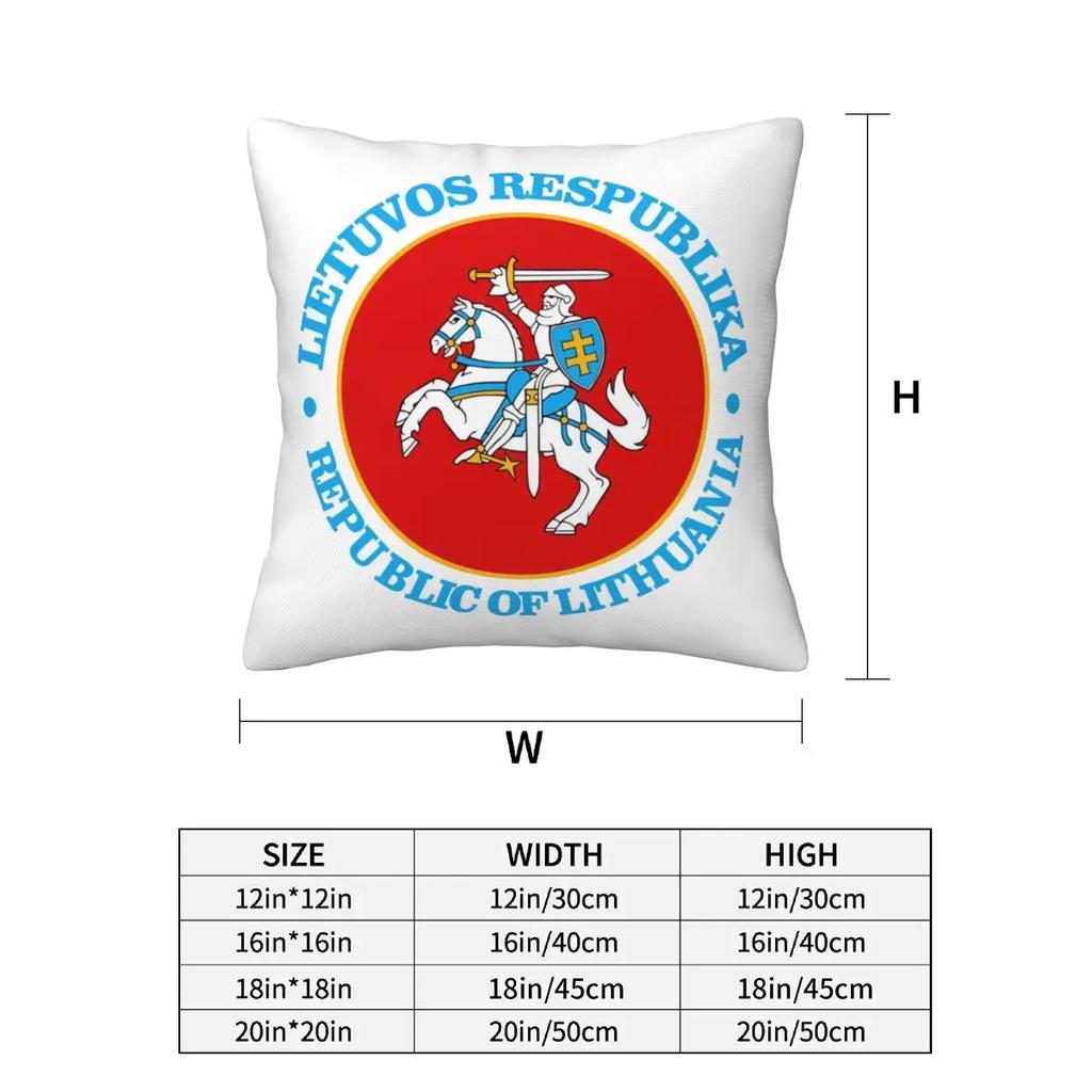 Lietuva Lithuania Coat Of Arms 2 Pcs Square Pillowcase Pillow Cover Cushion Decor Comfort Throw Pillow For Home Bedroom