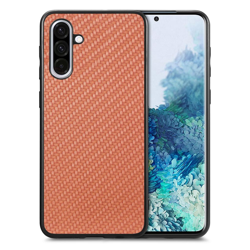 For Samsung Galaxy A36 5G Case Carbon Fiber Texture PU+PC+TPU Phone Back Cover