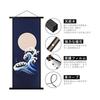 Benjia Magnetic Wood Poster Hanger Frame for A3 Posters, Tapestry Rod, 30cm Width, for Tenugui, Furoshiki, Noren, Wall Art, Office/Home Decor,