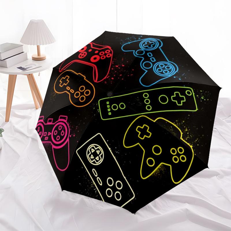 1pc Video Game Controllers Umbrella with Plastic Handle,Suitable for All Seasons Home Travel Outdoor UmbrellaDD473