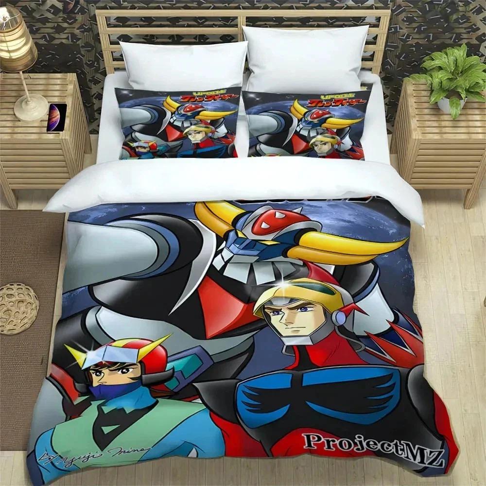 UFO ROBO GRENDIZER GOLDORAK Sengetøy Sett Dynetrekk Sengesett Dynetrekk Putetrekk Dyne king Queen Size Gutter Voksen Sengetøy