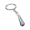 Mini Microphone Music Keychain Microphone Pendant Keychain Retro Sound Pendant Keyring Charm Microphone Music