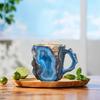 Elegant Geode Crystal Coffee Mug -Mineral Crystal Coffee Cup Quartz Stone Cup, Ideal For Hot Beverages