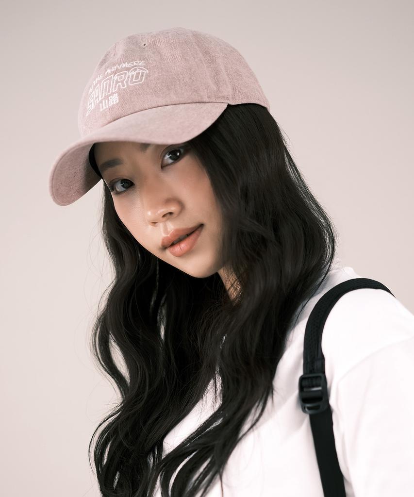 Sanlo Signature Embroidered Ball Cap - Pale Pink