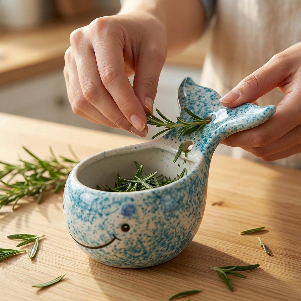 Cute Blue Whale Peeled Bowl, Suitable For Home Use, Convenient Kitchenware For Family
