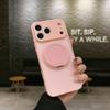 Applicable iPhone17promax matte fulcrum case all-inclusive Apple 16 rotating invisible bracket magnetic mobile phone case