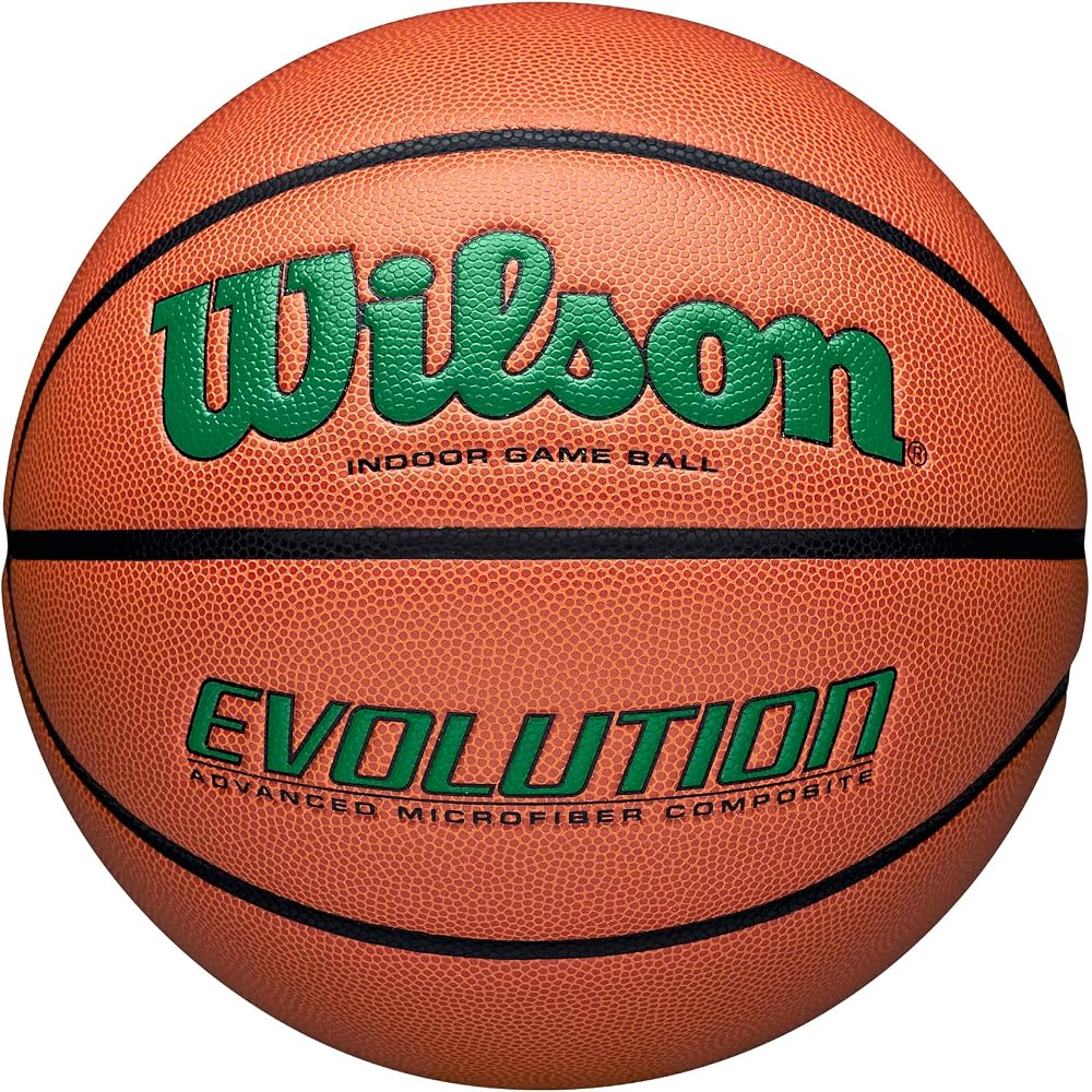 Wilson Evolution Indoor Basketball 7 Size 24.5cm Orange Green