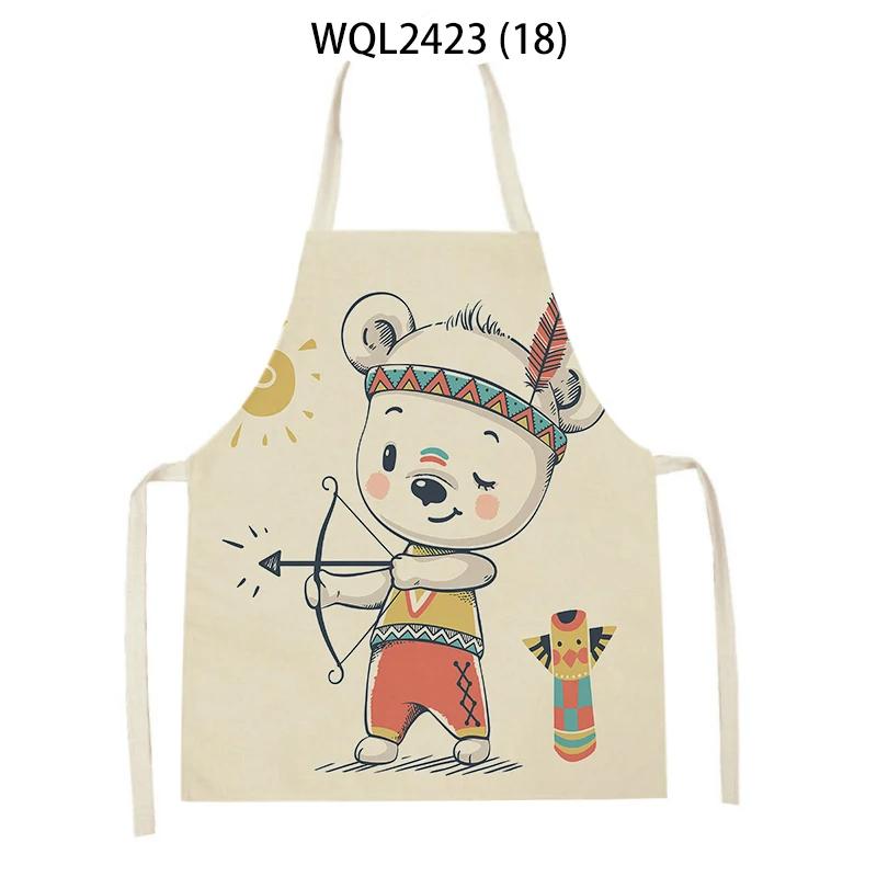 Animal Elephant Monkey Kitchen Aprons Linen Aprons Home Cooking Baking Accessories Aprons Kitchen Accessories Delantal Cocina