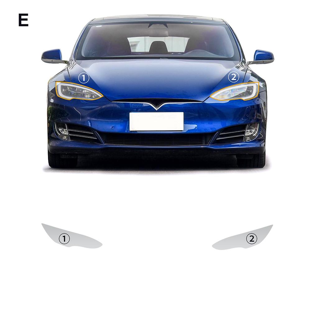 Pre-cut PPF Car Headlight Protective Film TPU For Tesla Model 3 Y X S - Rearview Mirror Transparent Scratch Resistant
