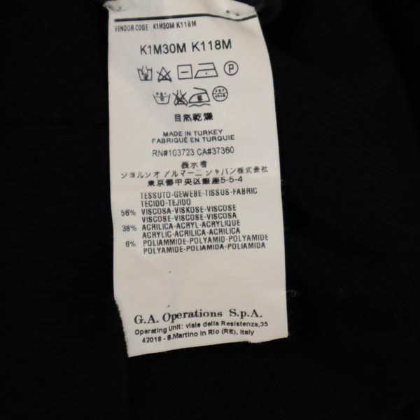 Emporio Armani One Point Embroidery Long Sleeve V Neck Sweater 46 Knit Men's Used