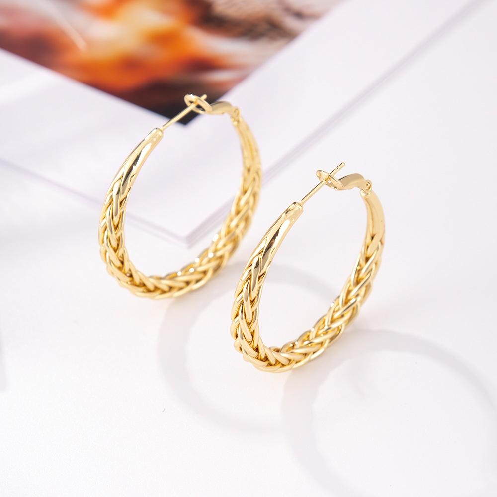 925 Silver Needle Hypoallergenic Large Hoop Earrings for Women Fashion Minimalist 30/40/50mm Earring Jewelry Mother's Day Gift