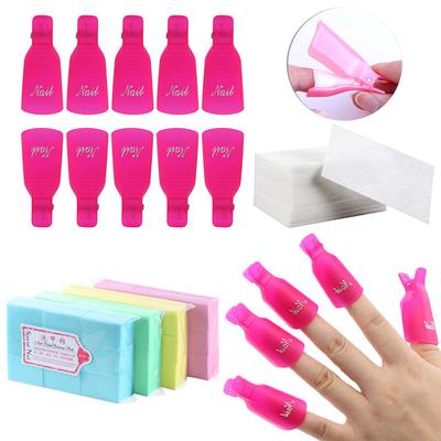 Nail Art Soak Off Cap Clips 600/900pcs Cutton Pads UV Gel Polish Remover Wrap Tool Fluid for Removal of Varnish Manicure Tools