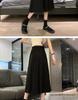 2024 Black High-Waisted Mid-Length A-Line Skirt: Slimming, Versatile Women's Skirt for Spring & Summer
