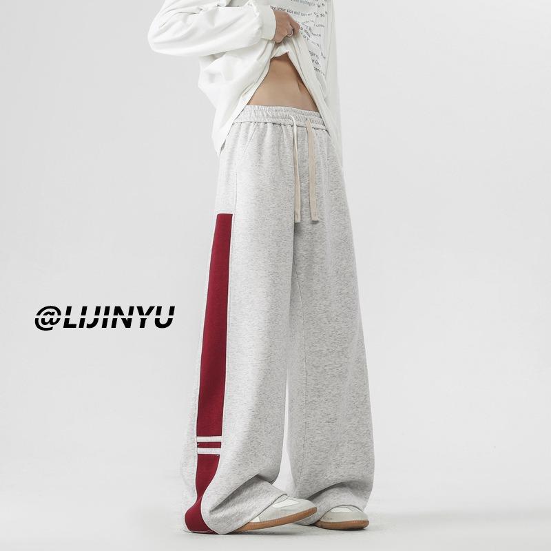 Spring and Autumn New Pants Men's Casual Sweatpants Loose Drape Straight Wide-leg Sweatpants Men's Clothing