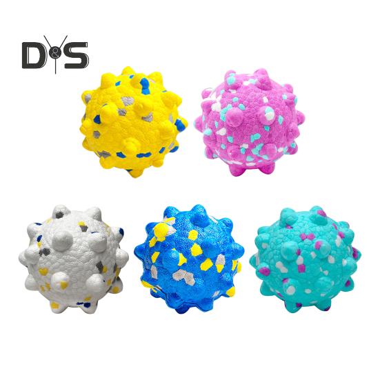 Indestructible Dog Chew Toy Tough Dog Teething Ball for Aggressive Chewers Interactive Popcorn Bouncy Balls for Large Medium Small Dogs