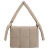Charles & Keith Quilted Check Soft Versatile Fabric Crossbody Bag Women Bags Taupe CK2-80782290-1