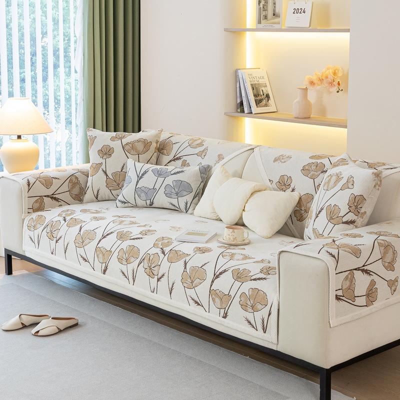 New Sofa Cushion, Universal Cover For All Seasons, High-End Non-Slip Fixed Sofa Cover, Towel, Seat Cushion