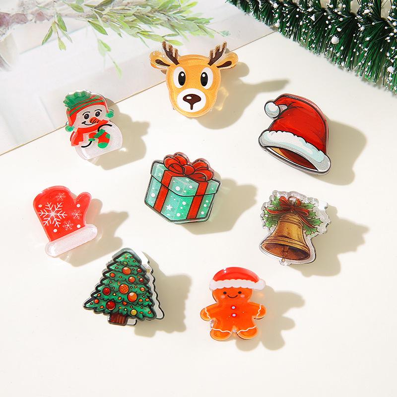 Festive Christmas Hair Clips: Santa, Snowflake, Tree, Gingerbread Man Designs