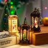 Christmas Decoration Hexagonal Wind Lantern Interior Water-filled Small Oil Lamp LED Light-emitting Christmas Wind Lantern Ornament Christmas Gift