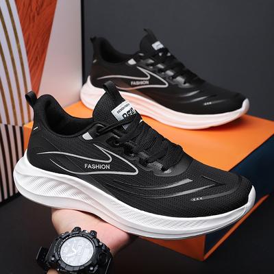 Flying Woven Mesh Sneakers 2025 Summer New Trendy Shoes Comfortable and Breathable Casual Fashion Men's Shoes Soft-soled Men's Shoes