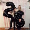 32 Inch Black Number Balloon, Crown Balloon, Birthday Party, New Year, Anniversary Number Decoration Supplies
