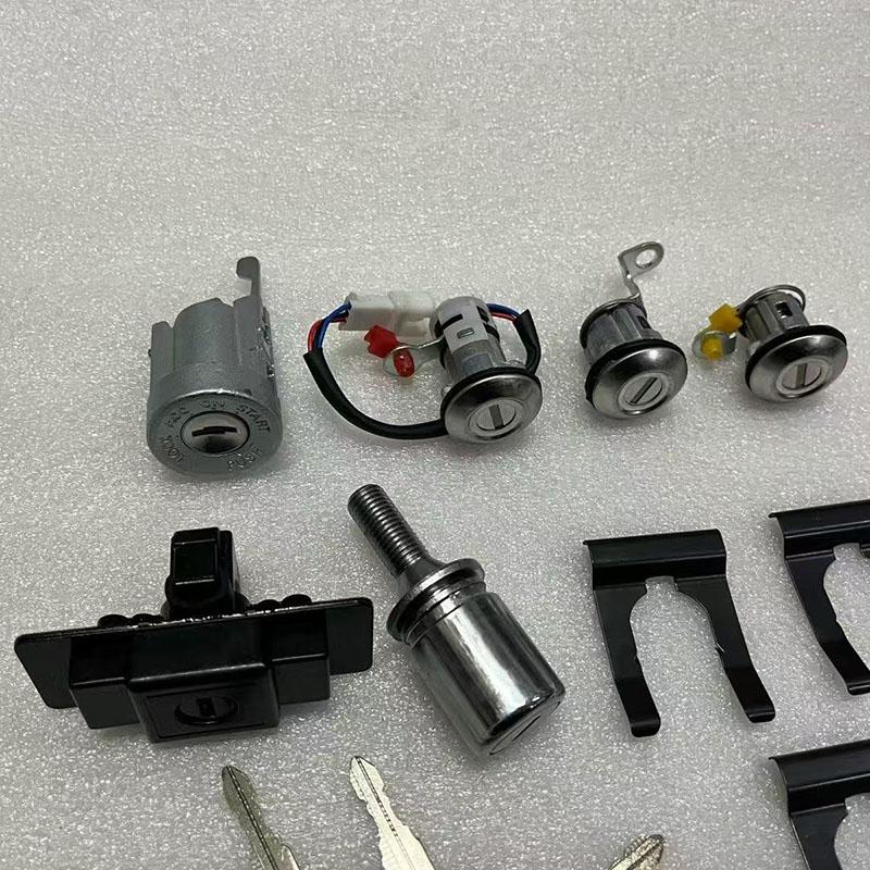 Car Full Lock Cylinder Key Set MR259111 Replacement for Pajero Montero 2nd 1990 To 2004 Lock Cylinder Set for Pajero