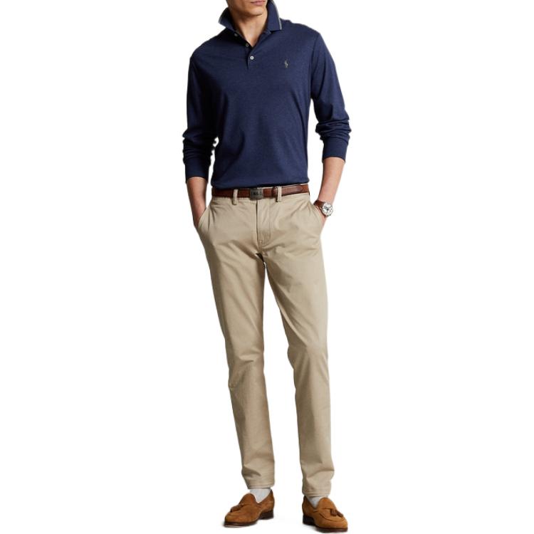 Polo Ralph Lauren Einfarbiges Polohemd mit Mikro-Logo Kurzarm Herren Oberteile Marineblau 16822198-410