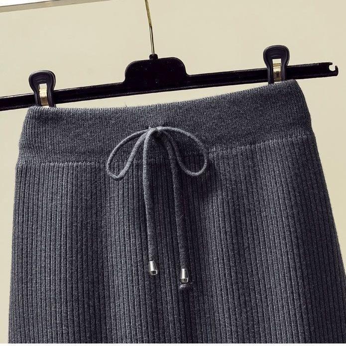 Dámská pletená sukně Podzim Zima Rozparek Vysoký pas A-linie Pletená sukně