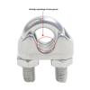 U-Klemme aus Edelstahl 304, Drahtklemmen, Seilklemmen, Kabelschrauben, Takelage-Hardware-Klemmen M2-M18, Schiffsausrüstung