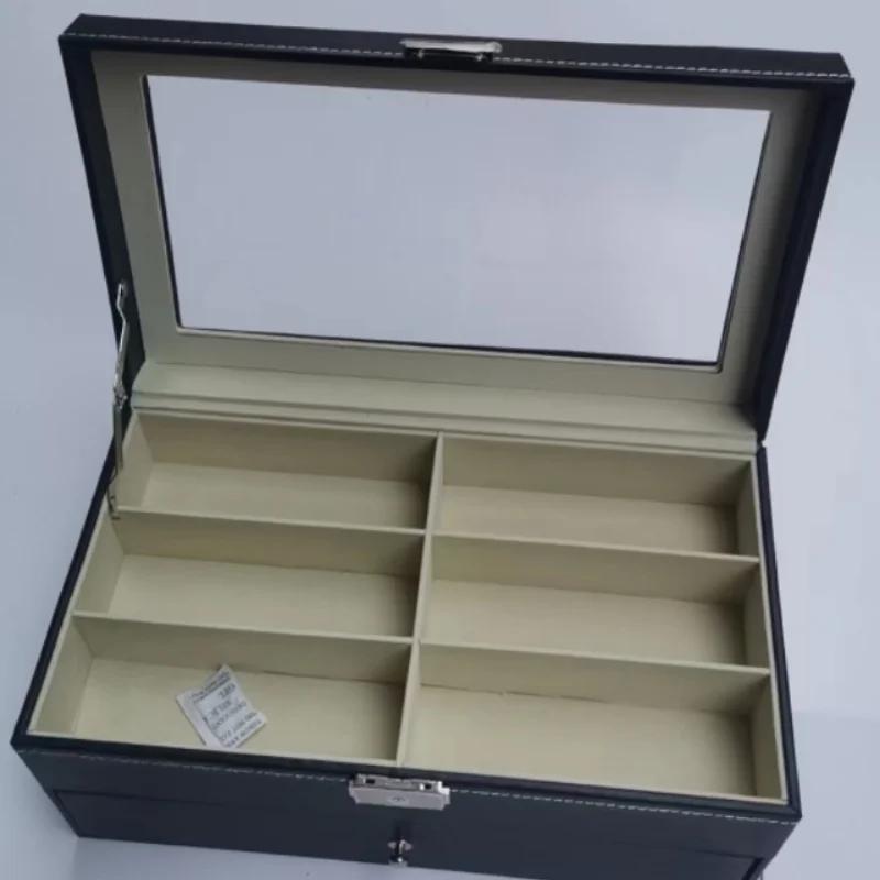 Large-capacity Glasses Case PU Leather Sunglasses Men Sunglasses Women Myopia Glasses Case Jewelry Display Box