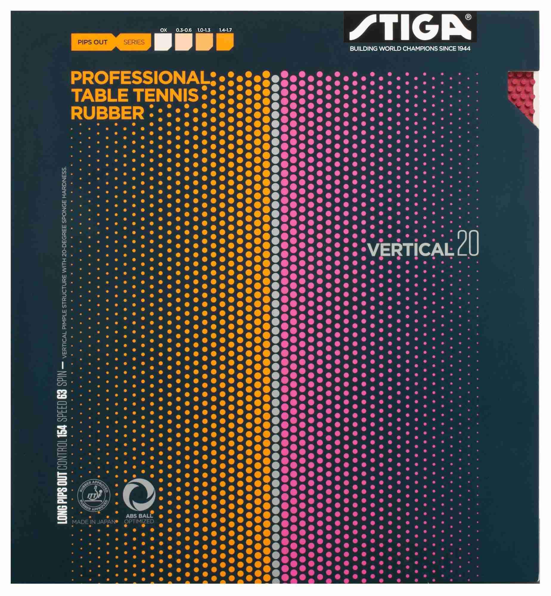 

STIGA Накладка для настольного тенниса High Grain Rubber Vertical 20 Black Thin 1710200113